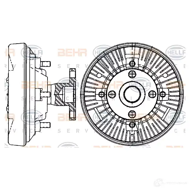Вискомуфта HELLA 8mv376907551 4045621515508 50252 T6 NWBZ4 - Изображение 1