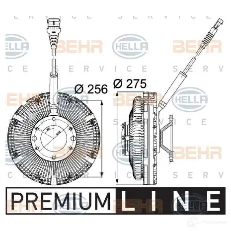 Вискомуфта HELLA 8mv376734781 O1UWXB5 50047 _BEHR HELLA SERVICE_