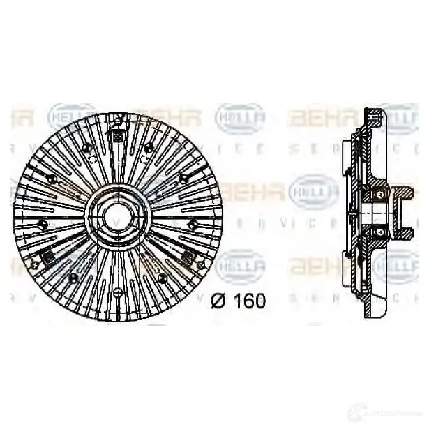 Вискомуфта HELLA _BEHR HELLA SERVICE_ 49984 8mv376732271 RHUHX