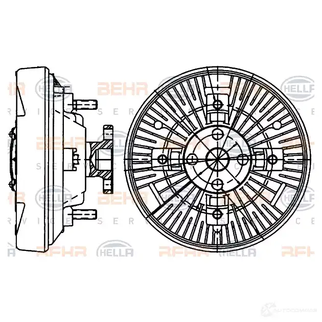 Вискомуфта HELLA QCZB Q 50234 4045621515065 8mv376907201 - Изображение 1