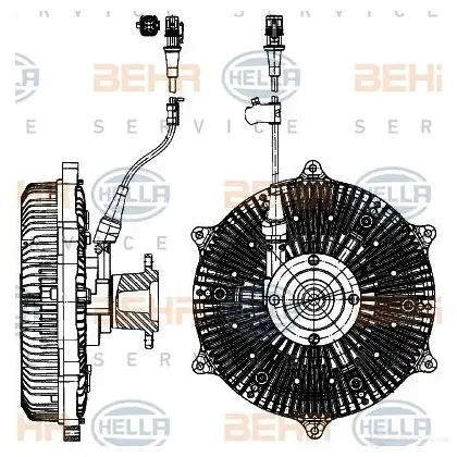 Вискомуфта HELLA 50227 G0 MXS 8mv376907121 4045621514990 изображение 1