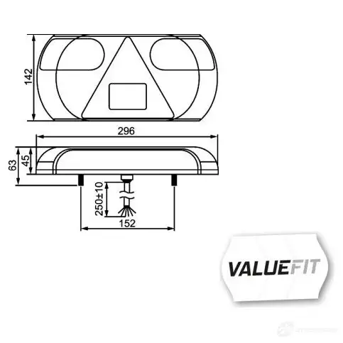 Комбинированный фонарь заднего освещения HELLA E9 6891 2vp357016011 E9 6823 18336 изображение 1