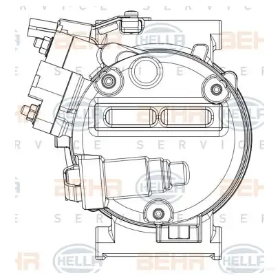 Компрессор кондиционера HELLA 1437476771 8fk351008201 DSGL 5 - Изображение 1