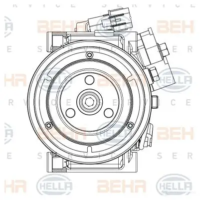 Компрессор кондиционера HELLA 1437476752 8fk351008051 DM PS1 изображение 2