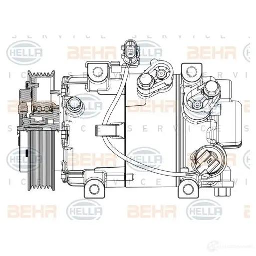 Компрессор кондиционера HELLA 1437476752 8fk351008051 DM PS1 изображение 5