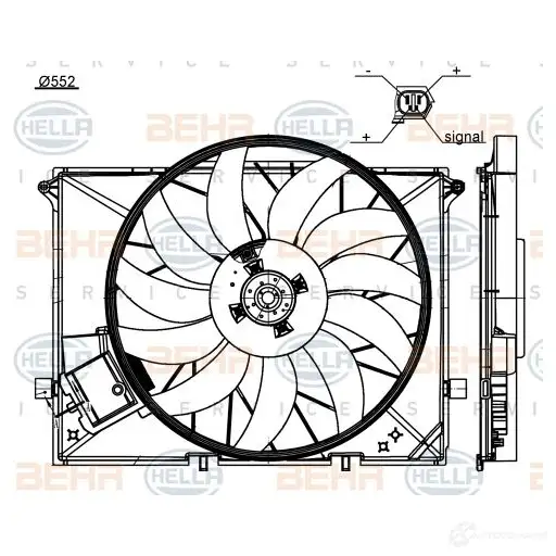 Компрессор кондиционера HELLA EVYF3P 40693 8fk351126761 _BEHR HELLA SERVICE_ изображение 1