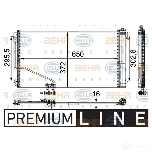 Радиатор кондиционера HELLA 8fc351303401 _BEHR HELLA SERVICE_ 39222 6J8TLJN