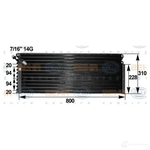 Радиатор кондиционера HELLA _BEHR HELLA SERVICE_ 38924 8fc351300101 FPARA