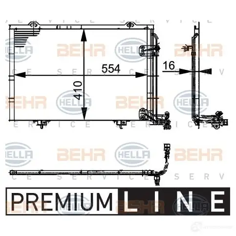 Радиатор кондиционера HELLA 38789 DCOOSH5 _BEHR HELLA SERVICE_ 8fc351037331