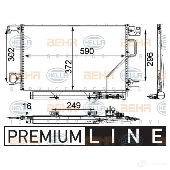 Радиатор кондиционера HELLA 0WQOMLZ _BEHR HELLA SERVICE_ 39223 8fc351303411 изображение 0