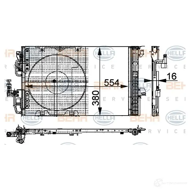 Радиатор кондиционера HELLA 8fc351301221 _BEHR HELLA SERVICE_ 39032 87631