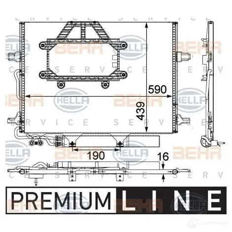 Радиатор кондиционера HELLA 8fc351303451 D1VL353 39228 _BEHR HELLA SERVICE_
