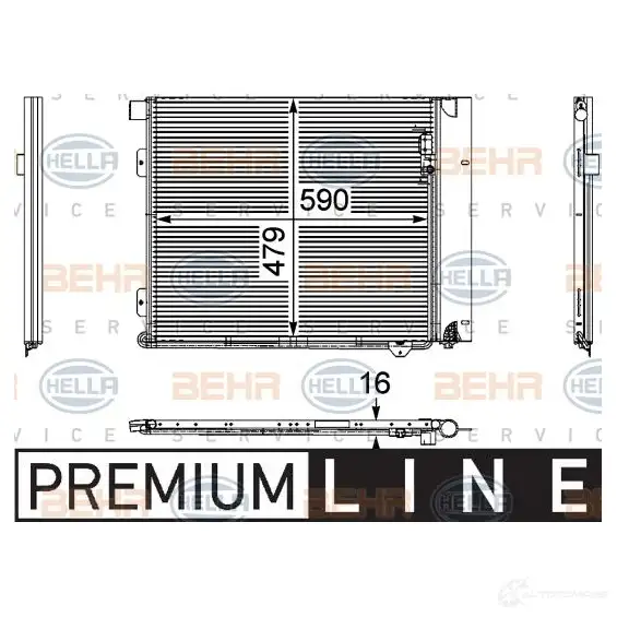 Радиатор кондиционера HELLA 8fc351029371 _BEHR HELLA SERVICE_ 38634 0WMFY