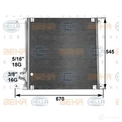 Радиатор кондиционера HELLA A9Z391D 39005 _BEHR HELLA SERVICE_ 8fc351301021