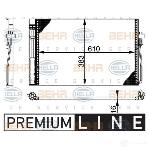 Радиатор кондиционера HELLA VE6I42V 39048 8fc351301331 _BEHR HELLA SERVICE_