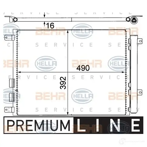 Радиатор кондиционера HELLA OHI5W _BEHR HELLA SERVICE_ 39568 8fc351318641