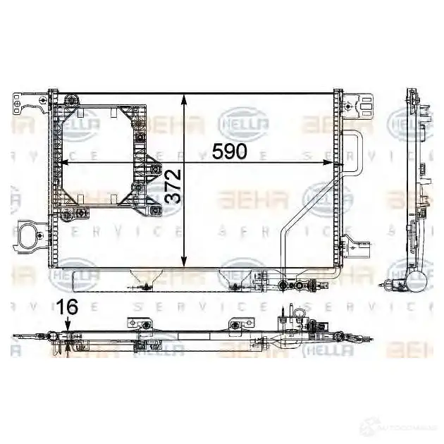 Радиатор кондиционера HELLA 39227 HS90D 8fc351303441 _BEHR HELLA SERVICE_