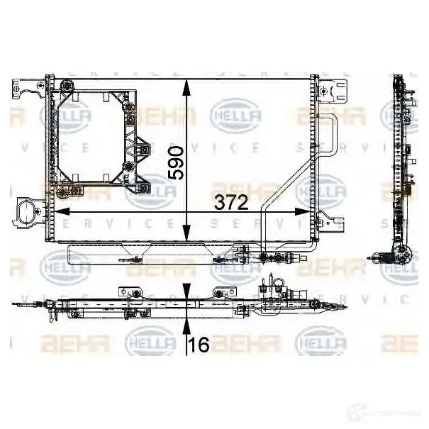 Радиатор кондиционера HELLA 39090 _BEHR HELLA SERVICE_ 8fc351301621 8YQ72