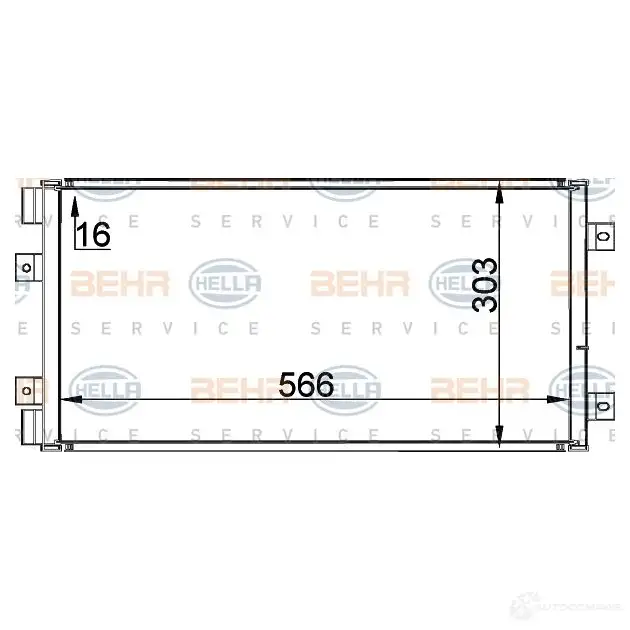 Радиатор кондиционера HELLA _BEHR HELLA SERVICE_ 6Y28LN 38998 8fc351300741 изображение 0