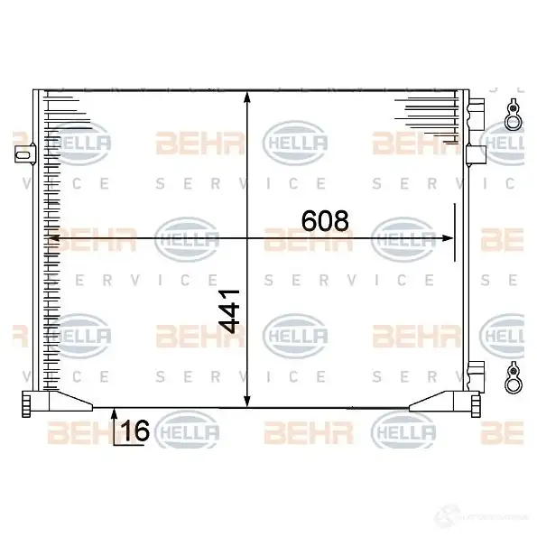 Радиатор кондиционера HELLA 8fc351306661 7ZW0FKQ _BEHR HELLA SERVICE_ 39359