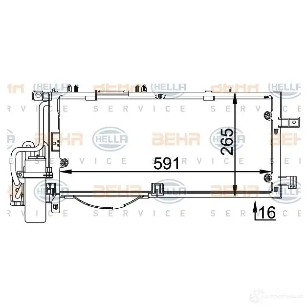 Радиатор кондиционера HELLA 8fc351300614 GUQYX7 _BEHR HELLA SERVICE_ 1204569000 изображение 0