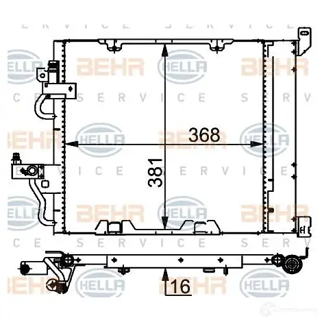 Радиатор кондиционера HELLA _BEHR HELLA SERVICE_ ELHIG 39111 8fc351301754