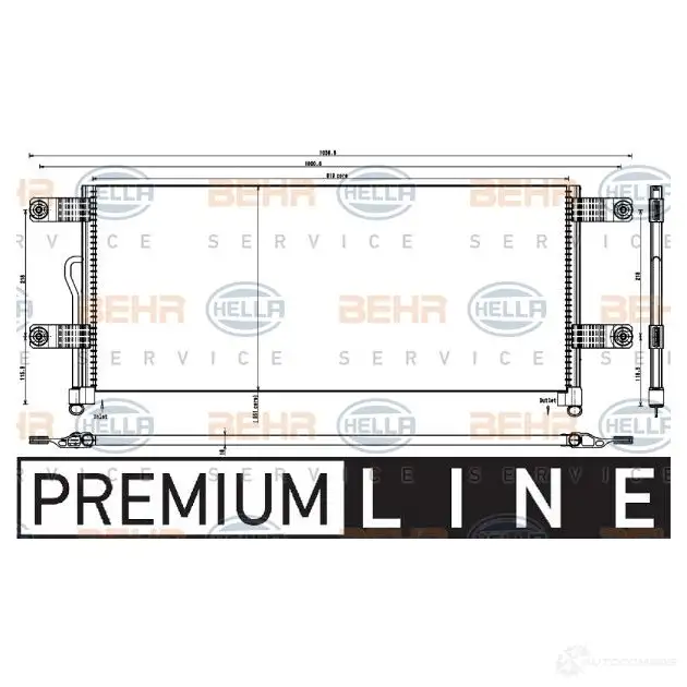 Радиатор кондиционера HELLA 8fc351343231 _BEHR HELLA SERVICE_ HPGAHVQ 39637