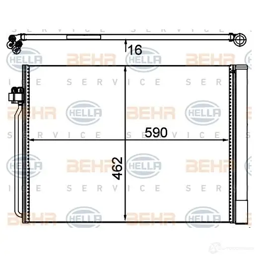 Радиатор кондиционера HELLA _BEHR HELLA SERVICE_ 39168 8fc351302494 TD062D2 изображение 0