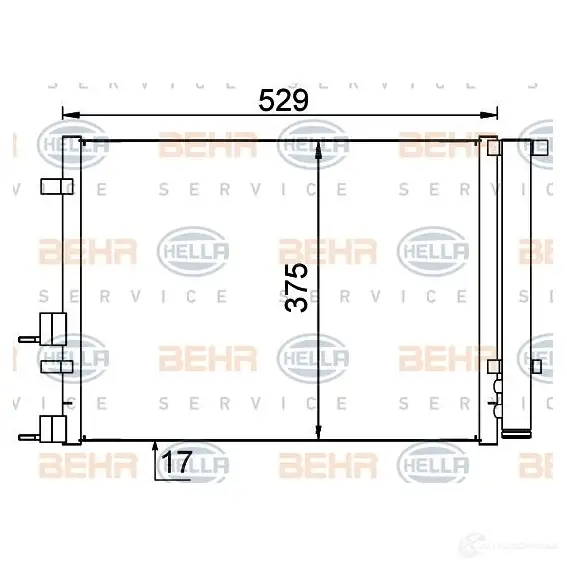 Радиатор кондиционера HELLA 8fc351318671 39570 _BEHR HELLA SERVICE_ RIGGLIO изображение 0