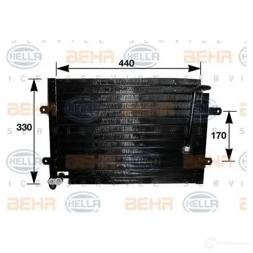 Радиатор кондиционера HELLA _BEHR HELLA SERVICE_ 8fc351036471 W0VAG 38733
