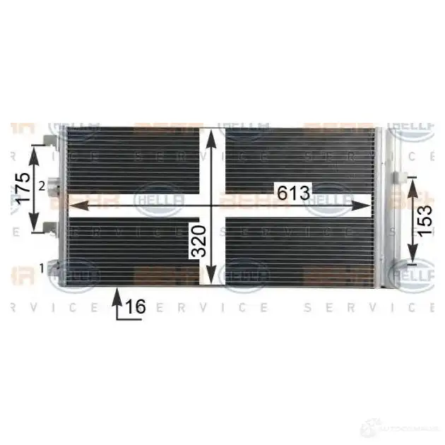 Радиатор кондиционера HELLA _BEHR HELLA SERVICE_ RVQ71YE 8fc351319291 39597 - Изображение 1