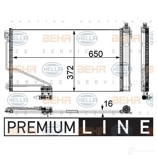 Радиатор кондиционера HELLA _BEHR HELLA SERVICE_ DEHZX9U 8fc351303391 39221