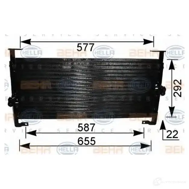 Радиатор кондиционера HELLA 8fc351036371 _BEHR HELLA SERVICE_ 38722 VITIPOO изображение 0