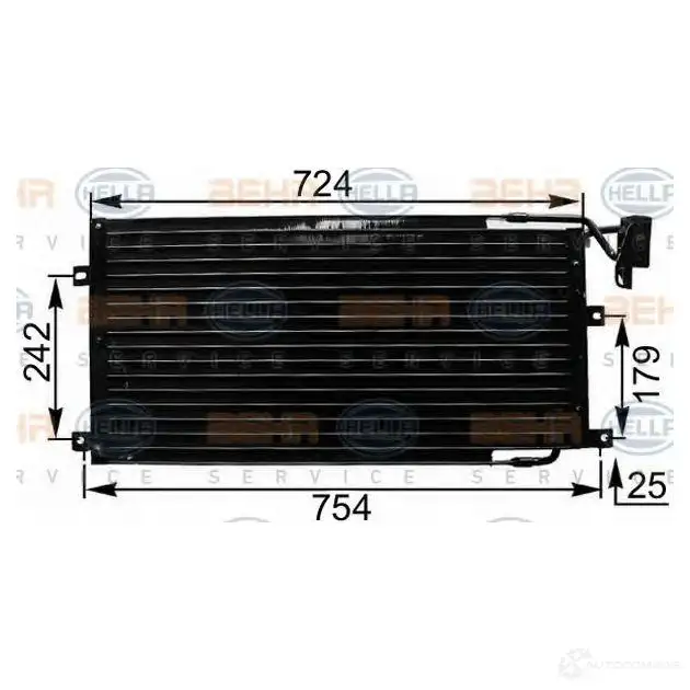 Радиатор кондиционера HELLA _BEHR HELLA SERVICE_ 8fc351300551 38974 K2YB3