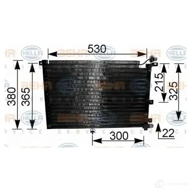 Радиатор кондиционера HELLA 8fc351036321 MEE2OW6 _BEHR HELLA SERVICE_ 38718