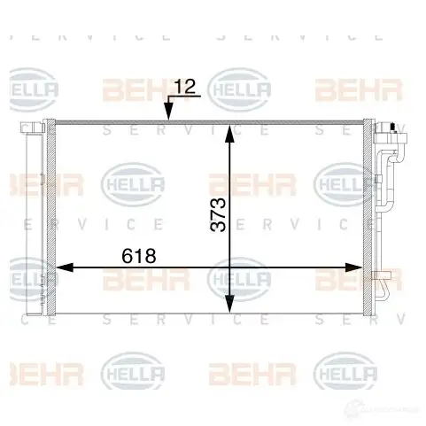 Радиатор кондиционера HELLA 1437476415 ZXFYKL 7 8fc351008474