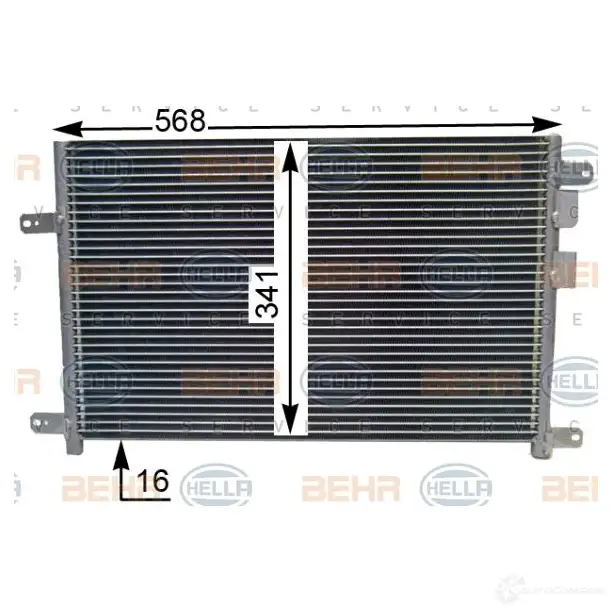 Радиатор кондиционера HELLA _BEHR HELLA SERVICE_ 39729 8fc351343794 MRM7Y - Изображение 1