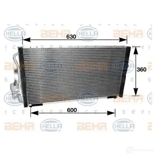 Радиатор кондиционера HELLA _BEHR HELLA SERVICE_ 8fc351037241 38781 SLHLO5X