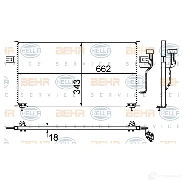 Радиатор кондиционера HELLA 4045621513511 39237 8fc351303524 NRQ4H KV изображение 1