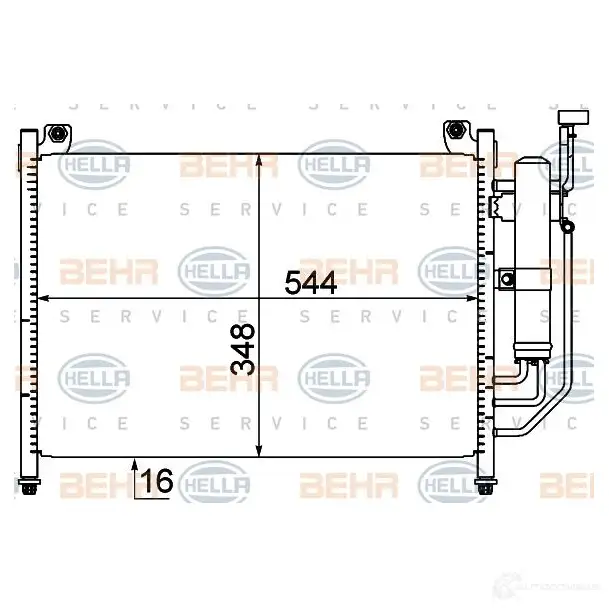 Радиатор кондиционера HELLA 39440 HXX1M9 _BEHR HELLA SERVICE_ 8fc351310231 изображение 0