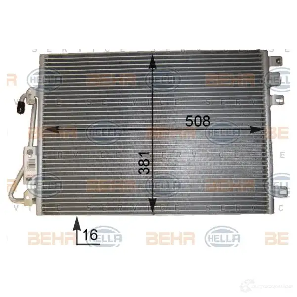 Радиатор кондиционера HELLA DXSZU2 39670 _BEHR HELLA SERVICE_ 8fc351343431 - Изображение 1