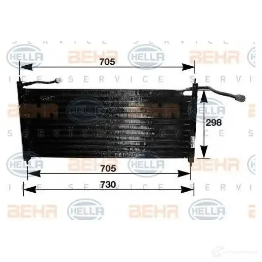 Радиатор кондиционера HELLA BR1FQ 38642 8fc351035101 _BEHR HELLA SERVICE_