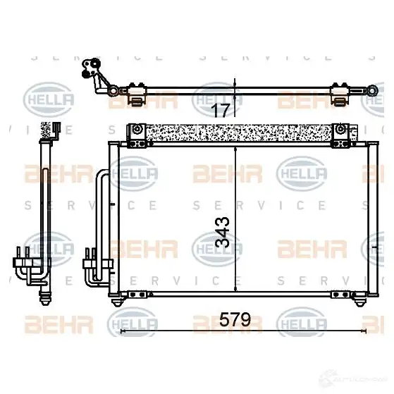 Радиатор кондиционера HELLA _BEHR HELLA SERVICE_ 4SNRXI 8fc351310751 39465 изображение 0