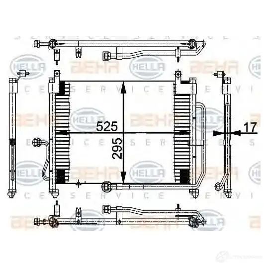 Радиатор кондиционера HELLA 38769 8fc351037121 _BEHR HELLA SERVICE_ ZQSZZ