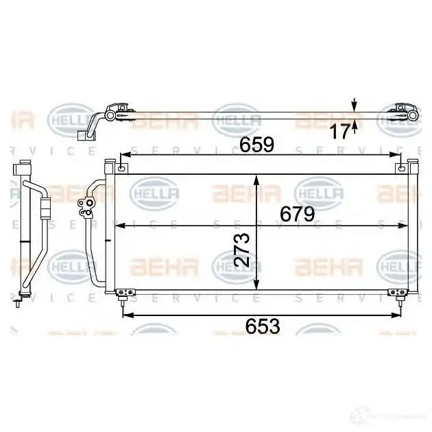 Радиатор кондиционера HELLA 9CXSH5V _BEHR HELLA SERVICE_ 8fc351304111 39269