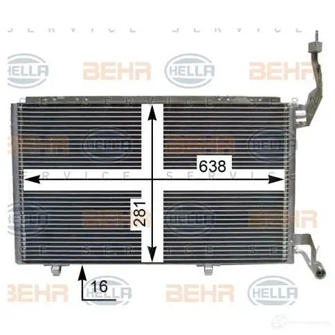 Радиатор кондиционера HELLA 4S6DB 39745 _BEHR HELLA SERVICE_ 8fc351344241 - Изображение 1