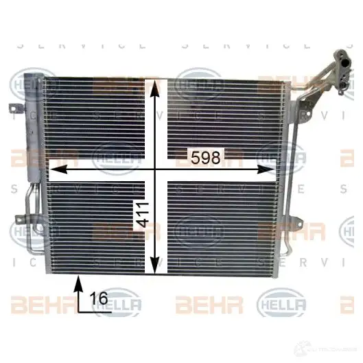 Радиатор кондиционера HELLA 8fc351344251 _BEHR HELLA SERVICE_ 39746 K54CS - Изображение 1
