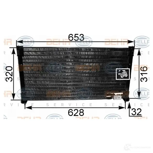 Радиатор кондиционера HELLA 8fc351036281 _BEHR HELLA SERVICE_ 38715 E1MF5 изображение 0