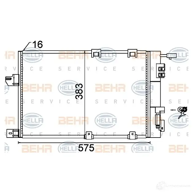 Радиатор кондиционера HELLA 0T4SSF 39036 8fc351301244 _BEHR HELLA SERVICE_