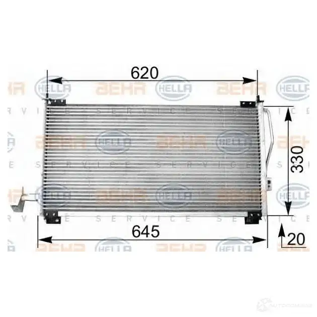 Радиатор кондиционера HELLA 38875 _BEHR HELLA SERVICE_ C71N9GD 8fc351038541 изображение 0